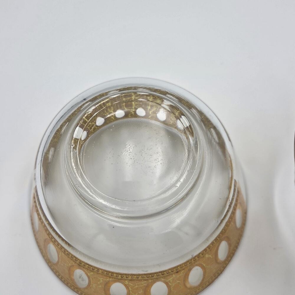 Vintage‎ Culver Glass Bowls 22k Gold Trim Antigua Set of 2 - Picture 7 of 7